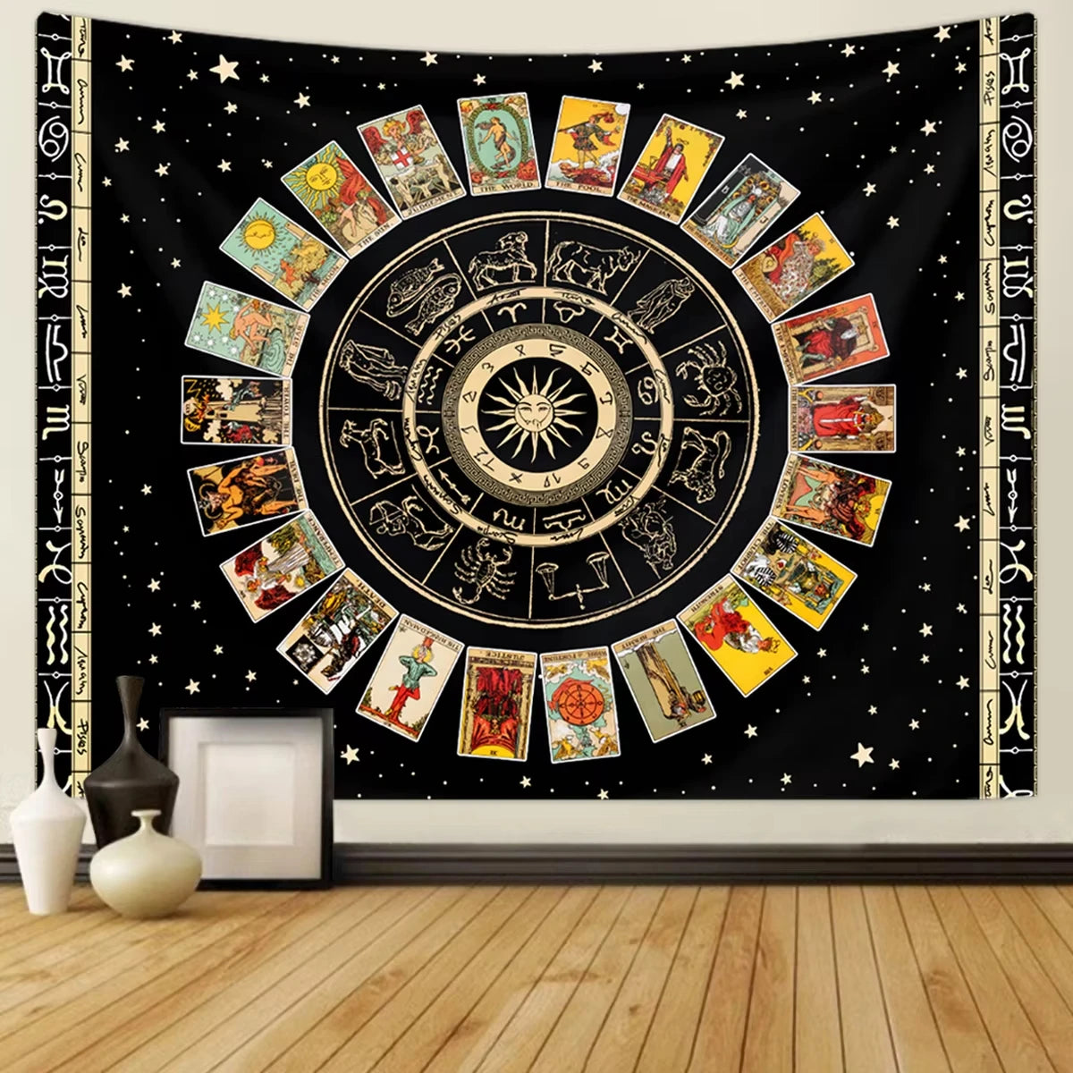Fantasy Zodiac Sun & Moon Wall Tapestry
