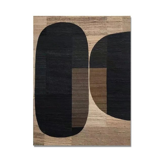 Retro Black Geometry Canvas Wall Art
