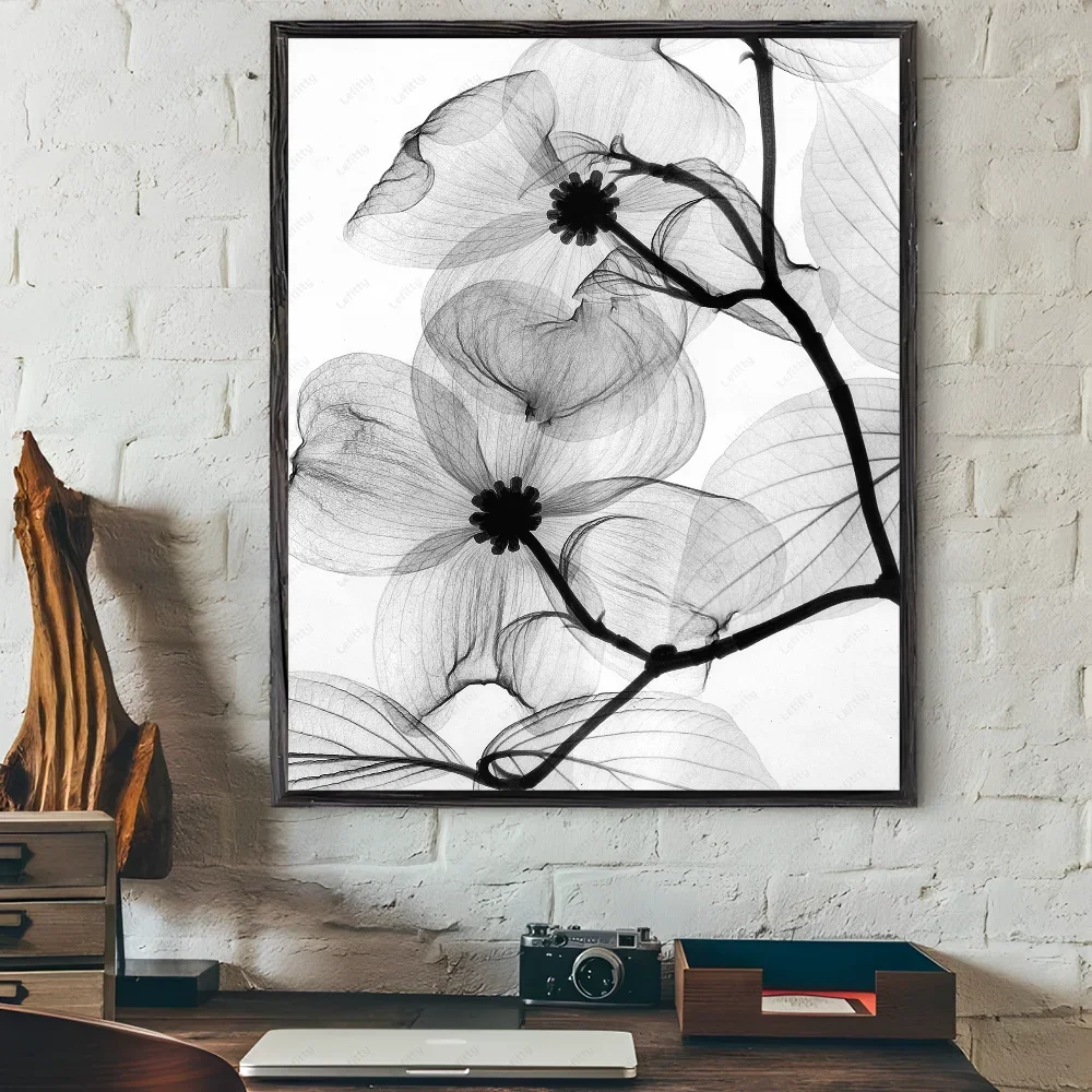 Black & White Plant Canvas Wall Art