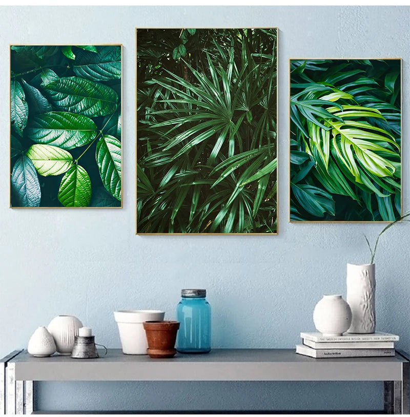 Tropical Monstera Palm Canvas Poster