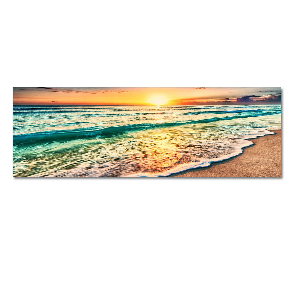 Beach Sunset Landscape Canvas Poster