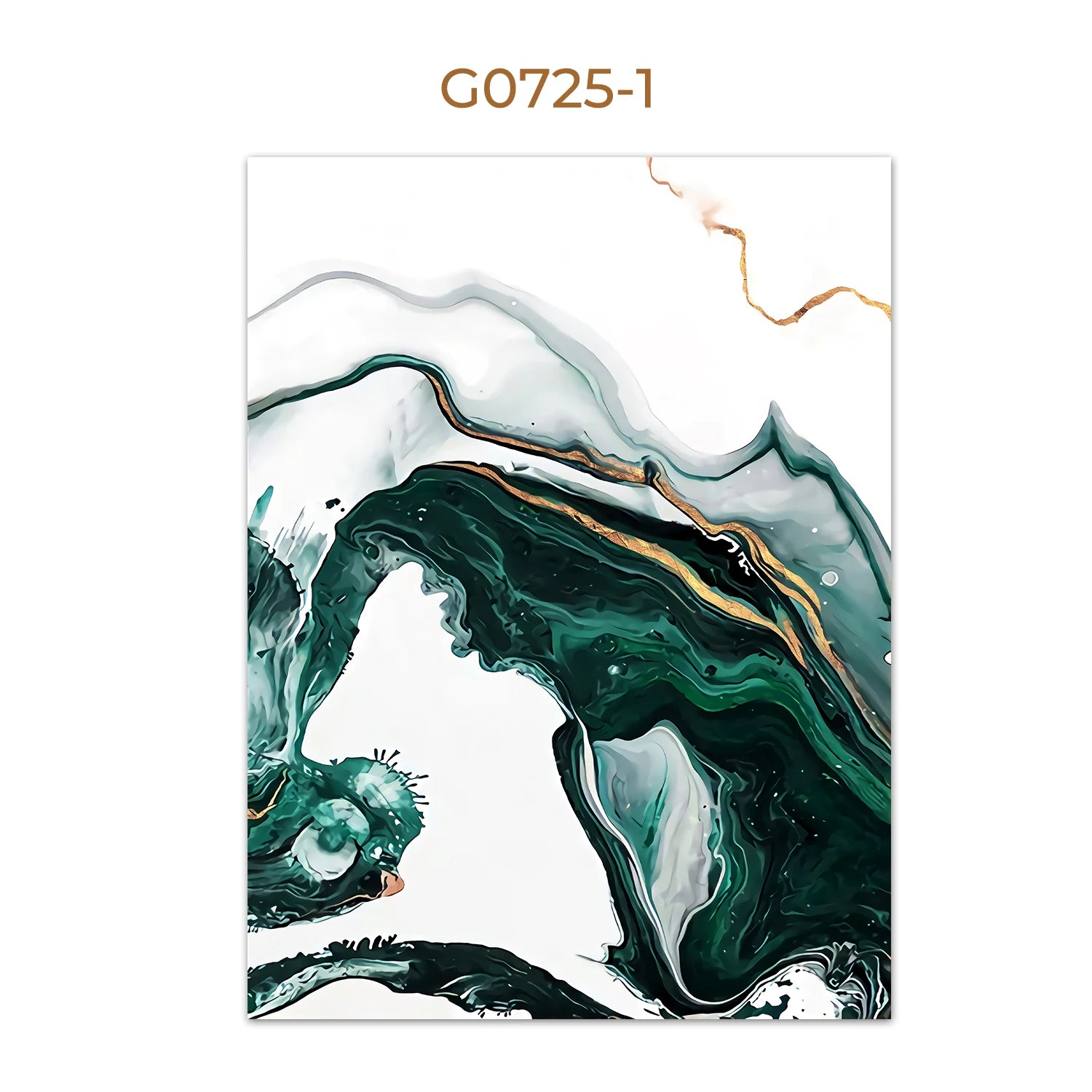 Modern Green Gold Abstract Canvas Art