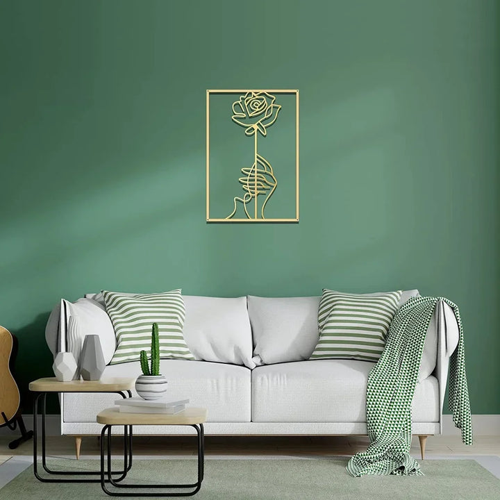 Modern Female Silhouette Metal Wall Art