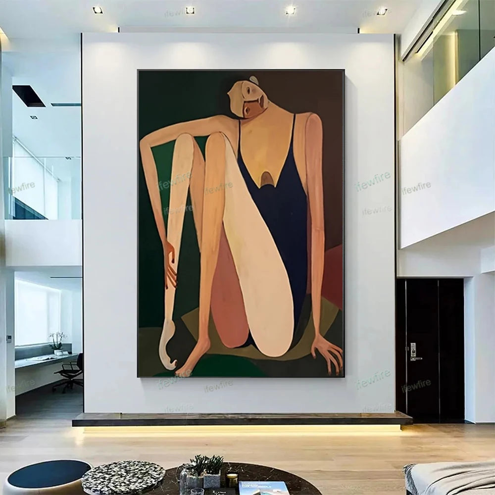 100% Handmade Figure Oil Painting on Canvas