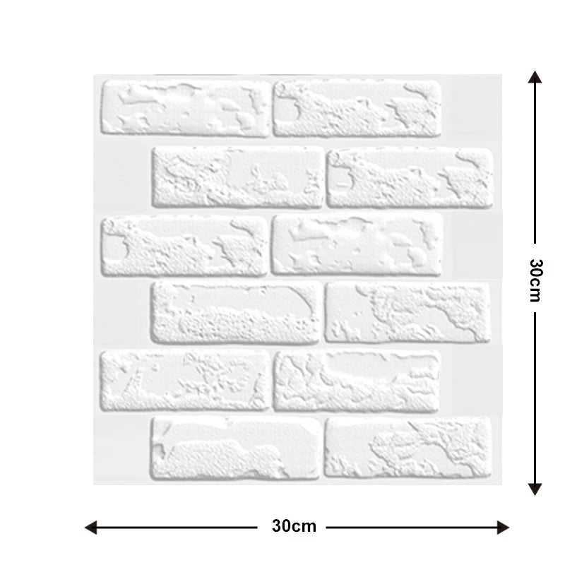 5/10-Pack 3D Brick Wall Panels