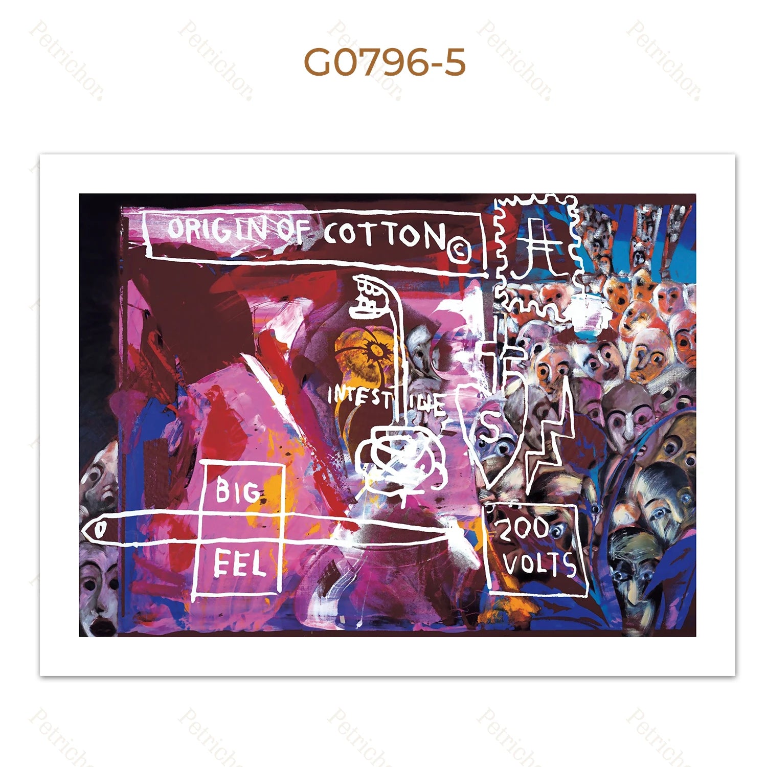 Jean Michel Graffiti Canvas Art