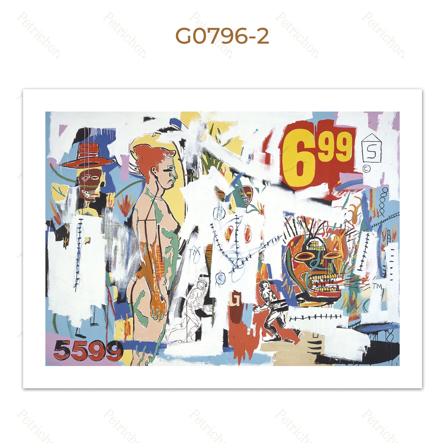 Jean Michel Graffiti Canvas Art