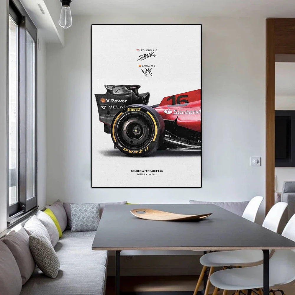 Formula 1 Race Car Canvas Poster