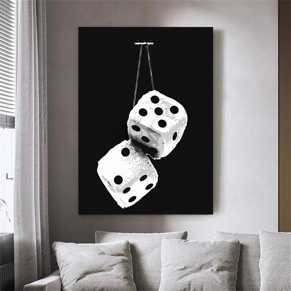 Black White No.8 Ball Canvas Art