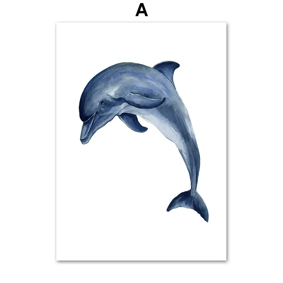 Ocean Animals Kids Canvas Poster