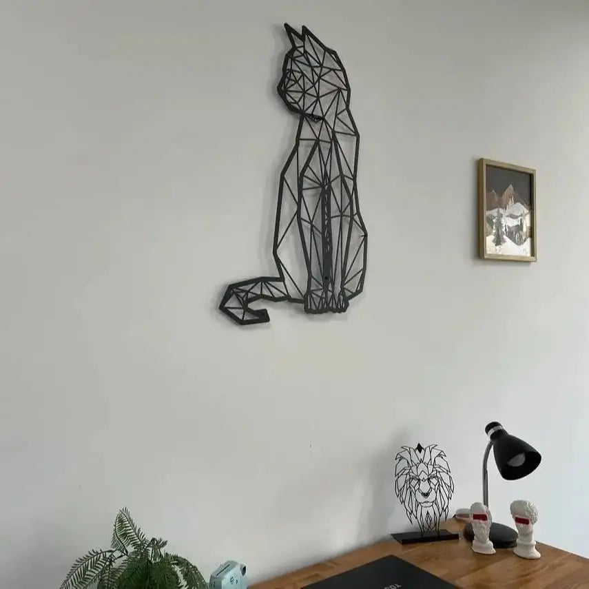 Metal Cat Wall Art – Modern Home Decor