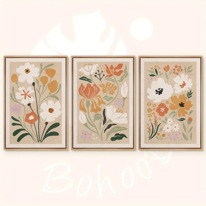 3PCS Nordic Wildflower Canvas Set