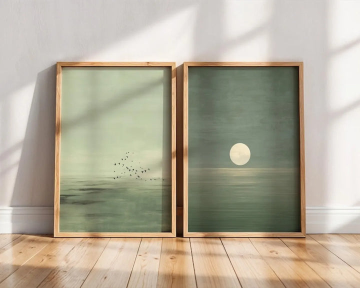 2PCS Japanese Sunset Zen Canvas Set