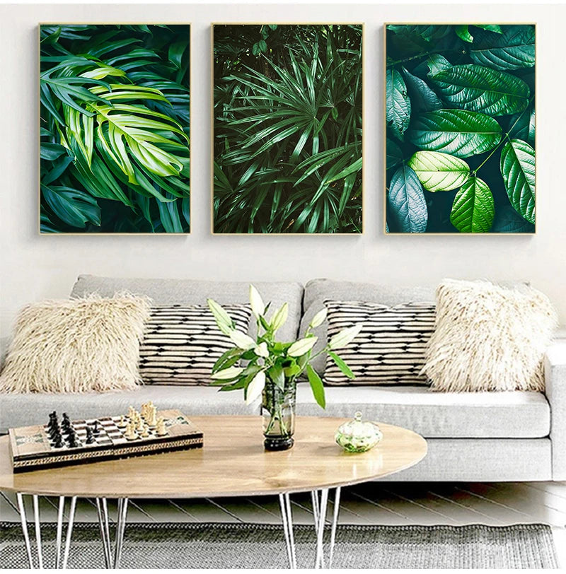 Tropical Monstera Palm Canvas Poster