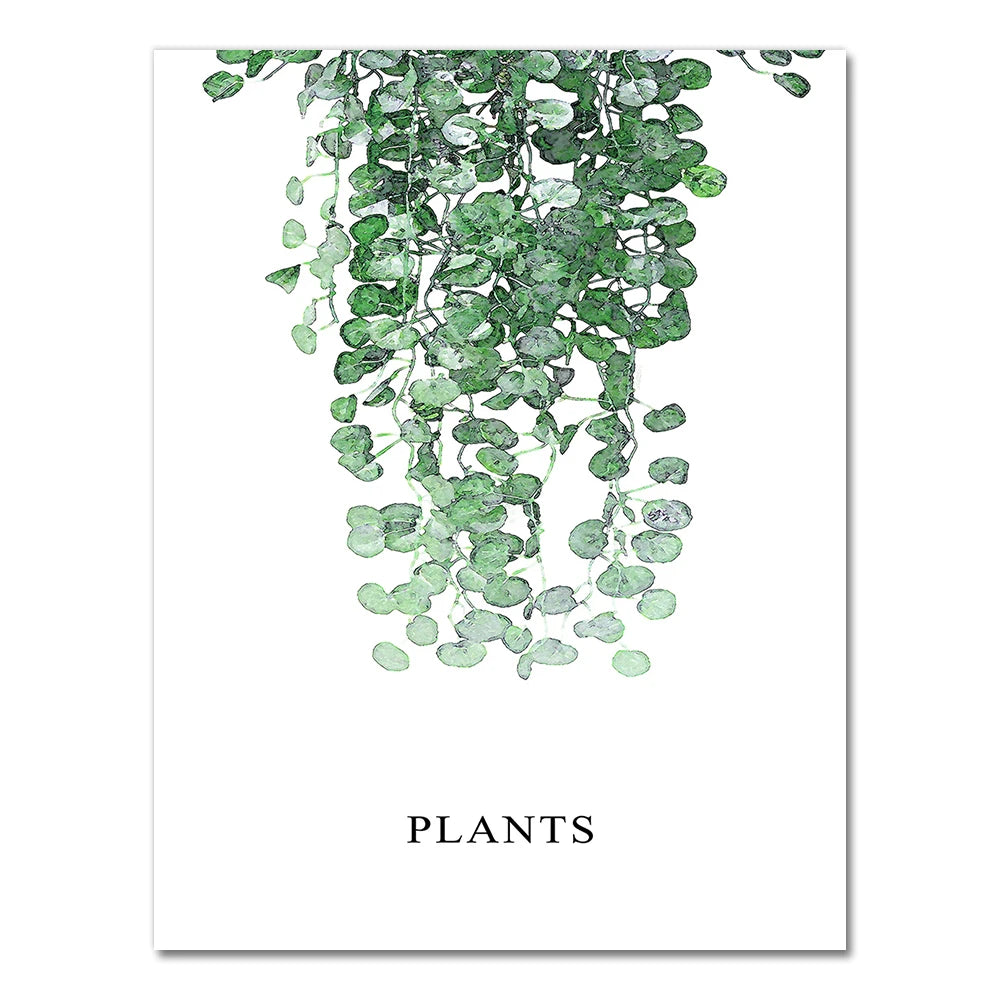 Tropical Monstera Palm Canvas Poster