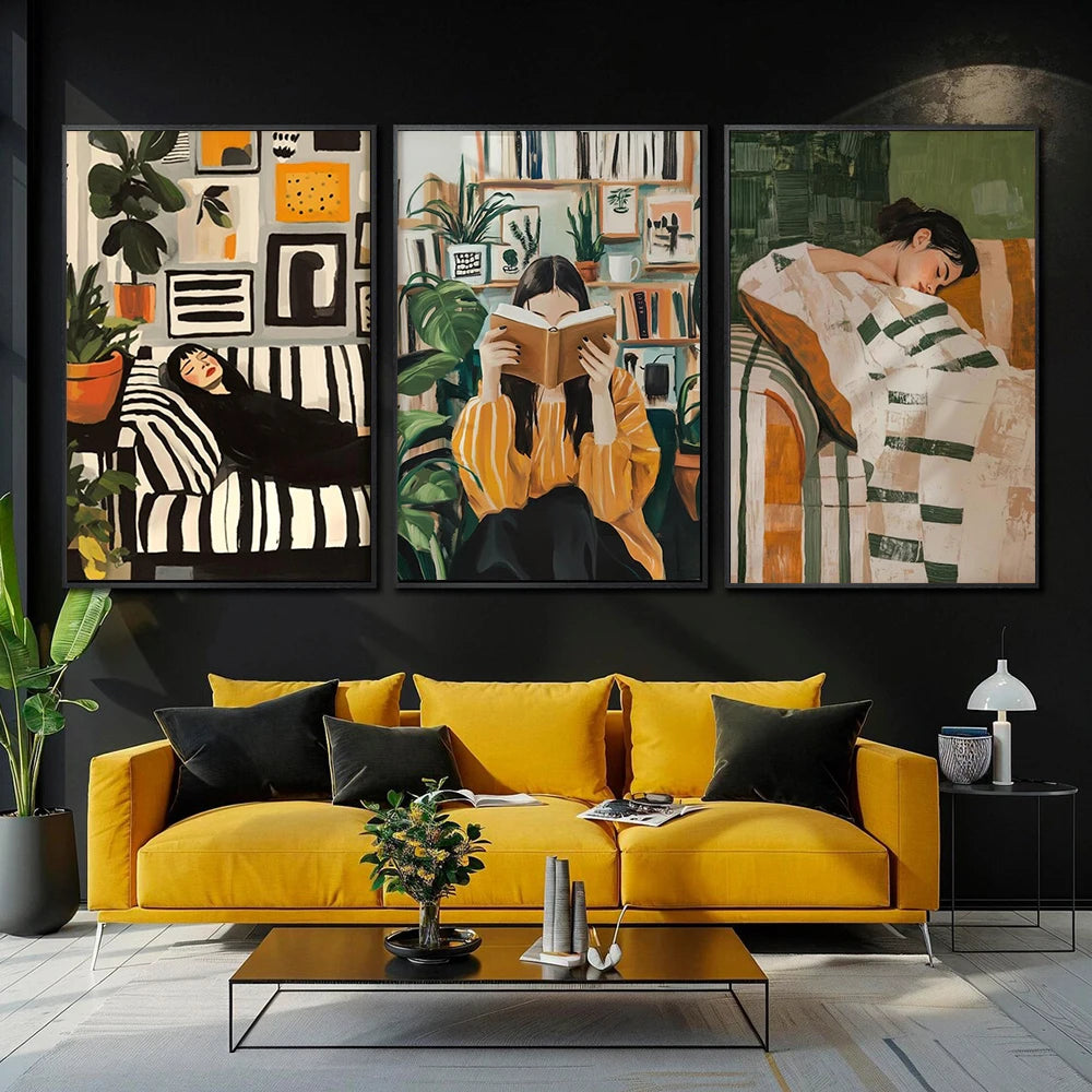 Abstract Woman Flower Canvas Poster