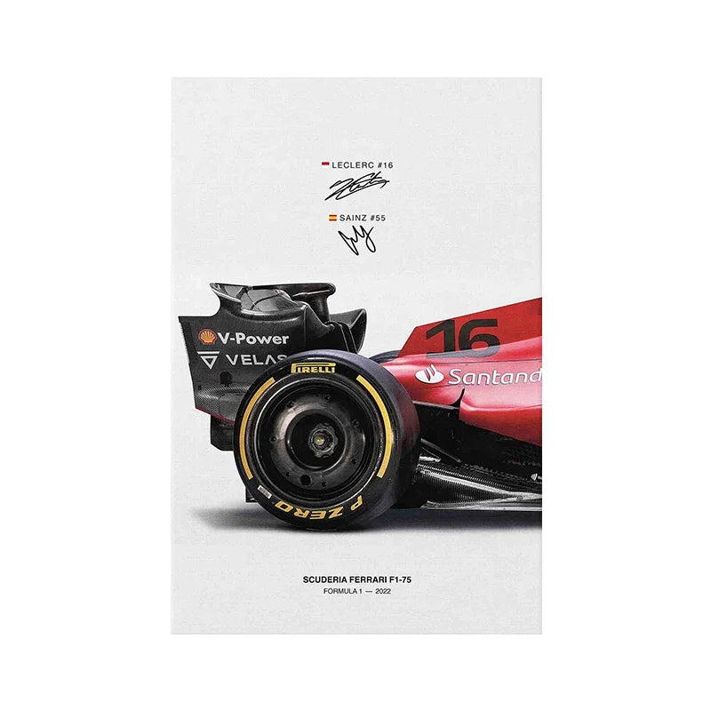 Formula 1 Race Car Canvas Poster