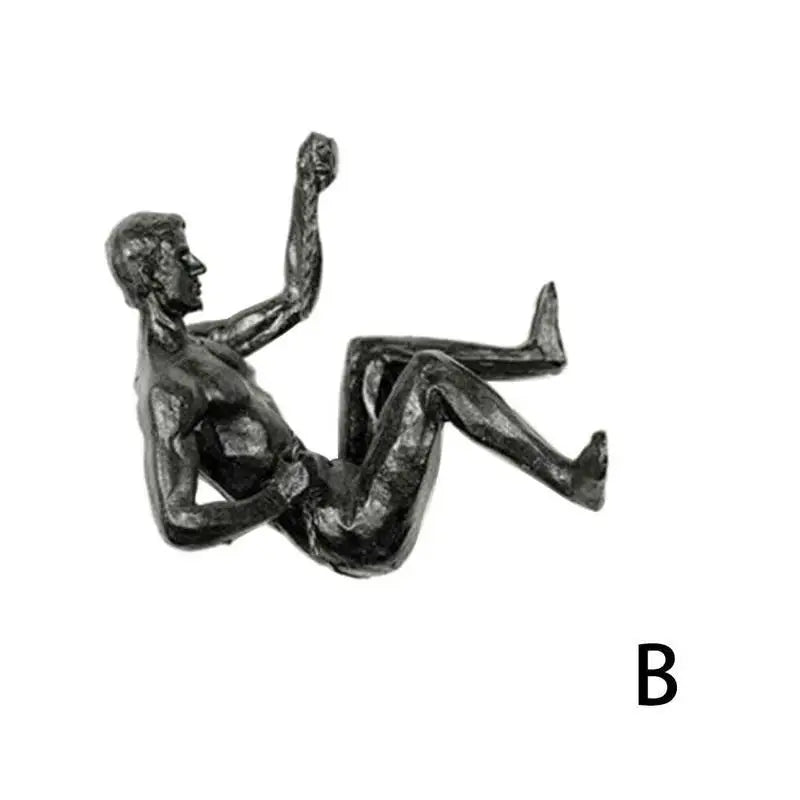 Rock Climber Resin Wall Sculpture