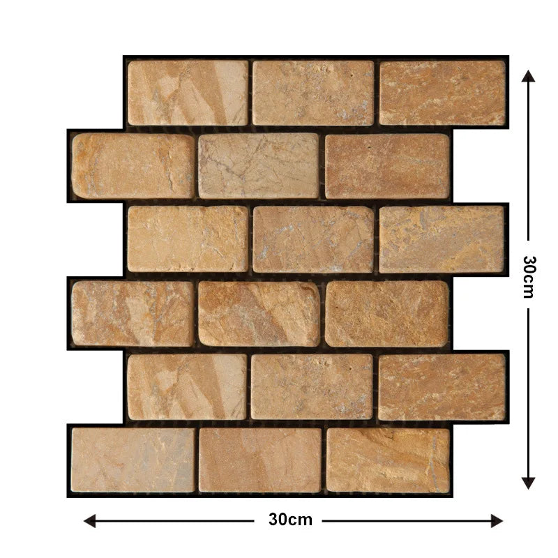 5/10-Pack 3D Brick Wall Panels