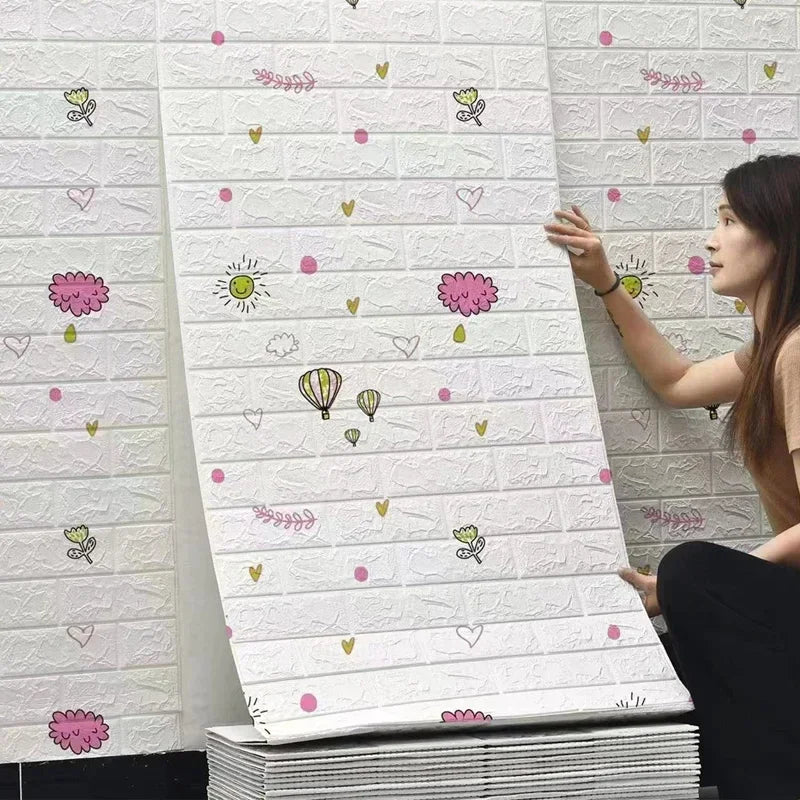 70×100 cm 3D Brick Foam Wall Sticker