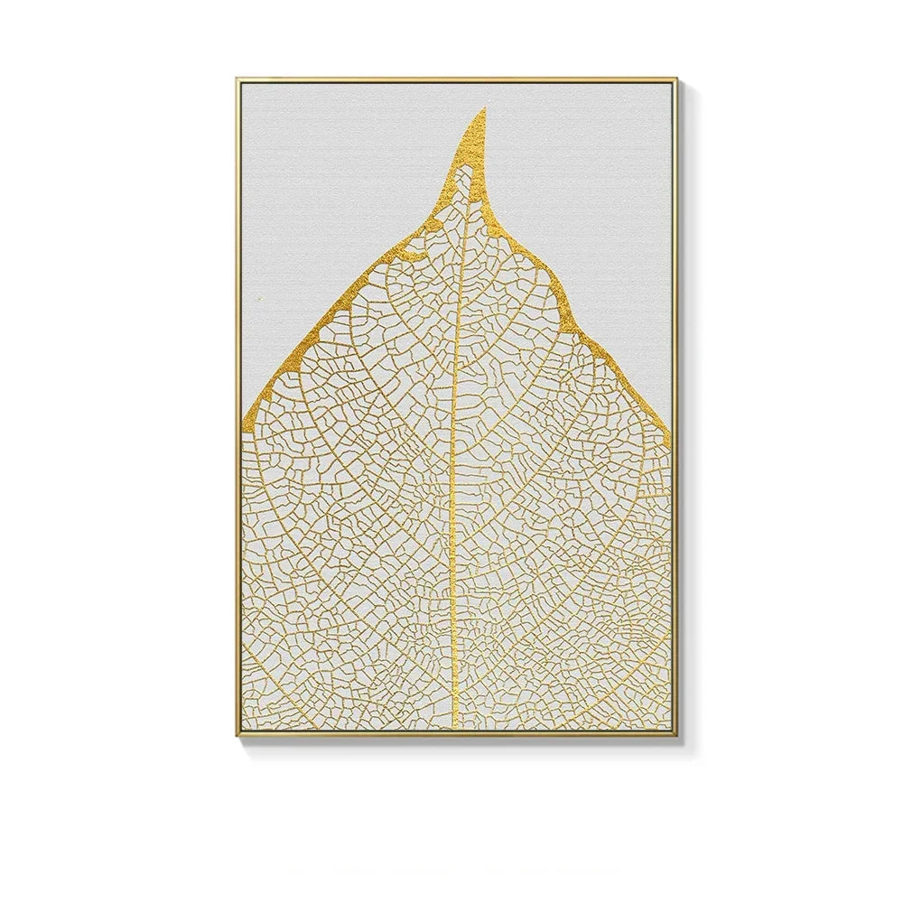 Scandinavian Gold Botanical Wall Art