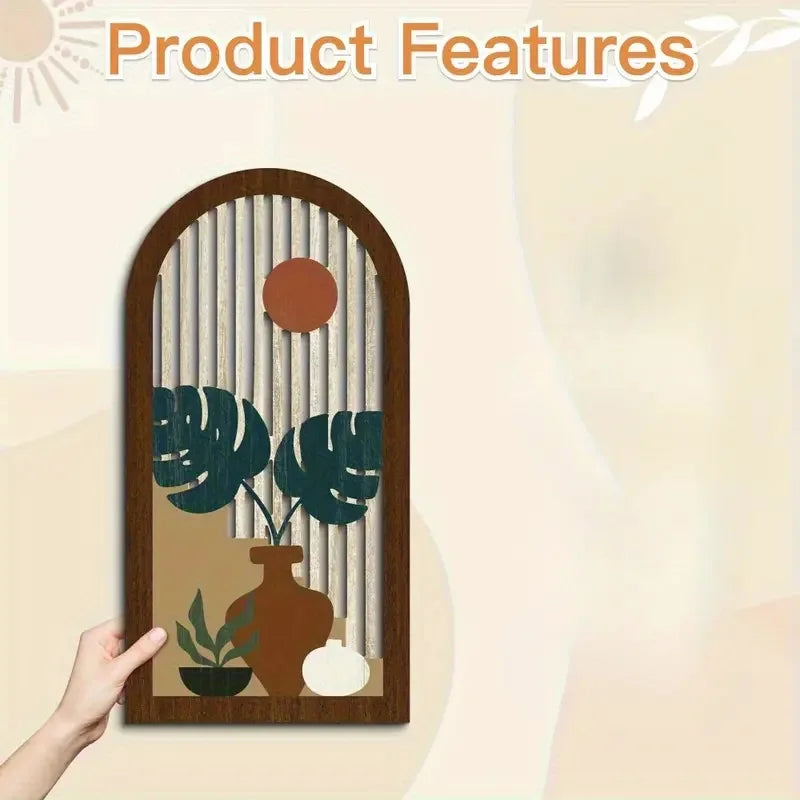 3Pcs Boho Wooden Wall Art