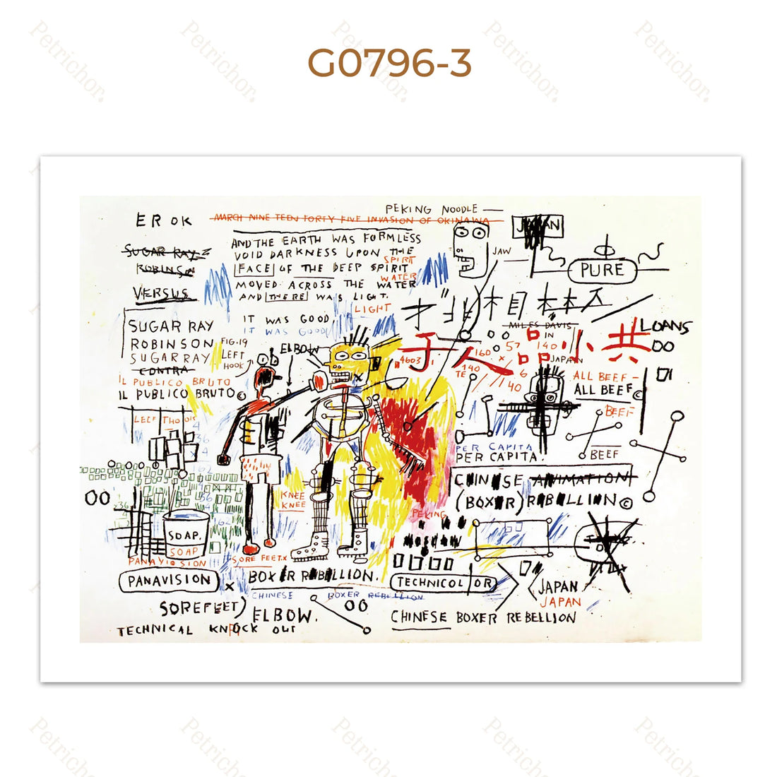 Jean Michel Graffiti Canvas Art