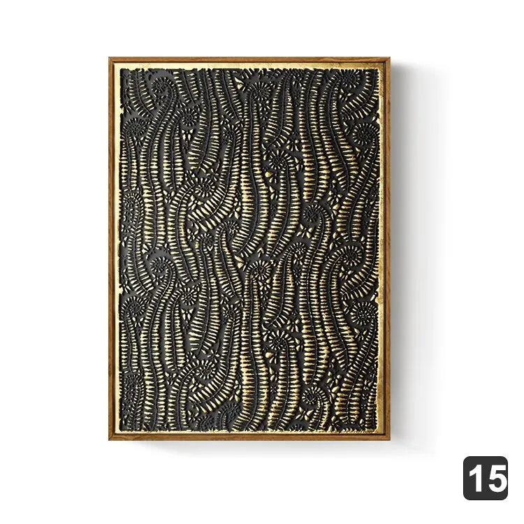 Nordic Gold Abstract Wall Art