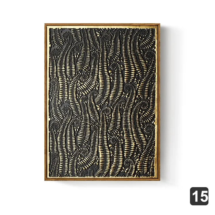 Nordic Gold Abstract Wall Art