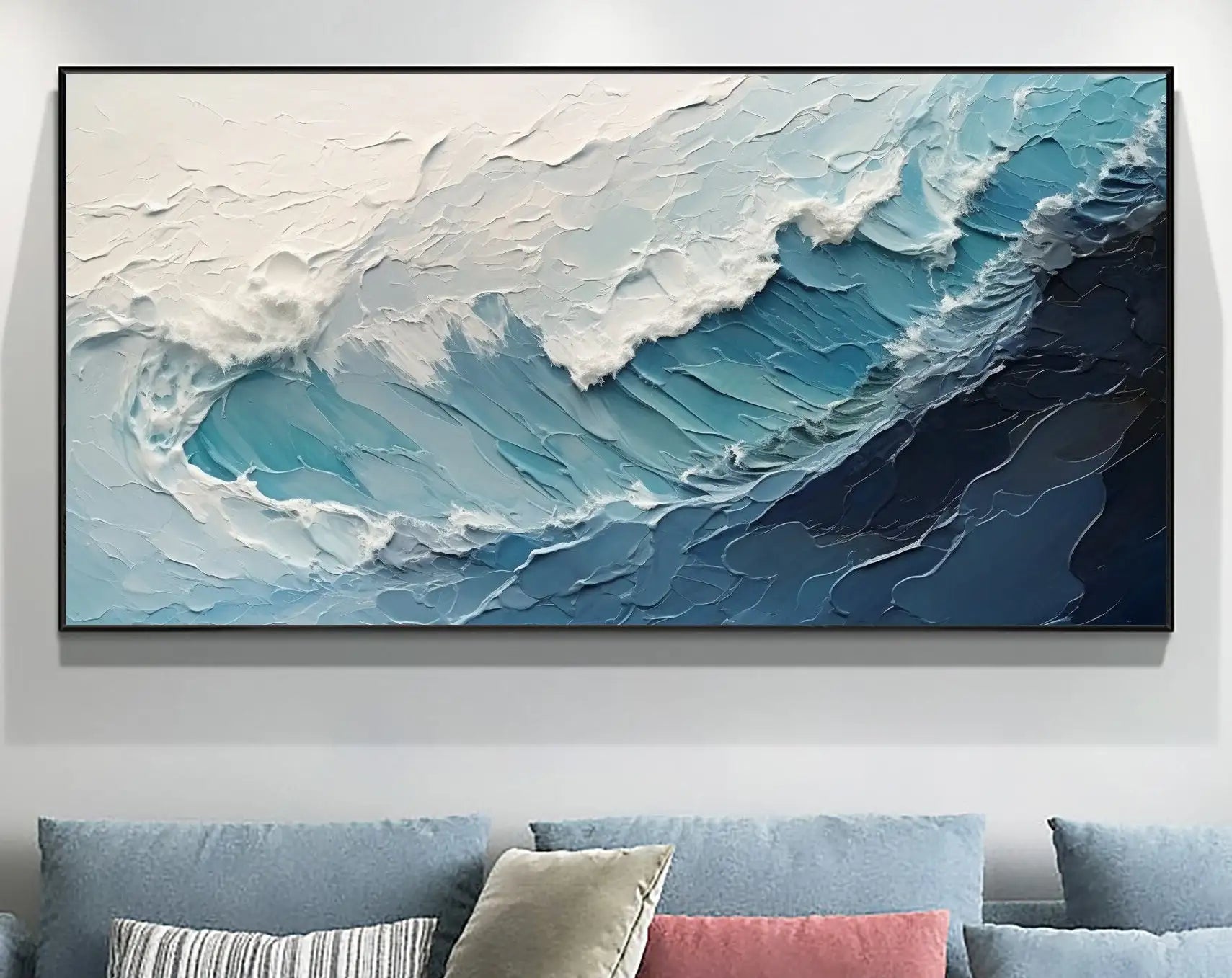Abstract Green Ocean Canvas Print