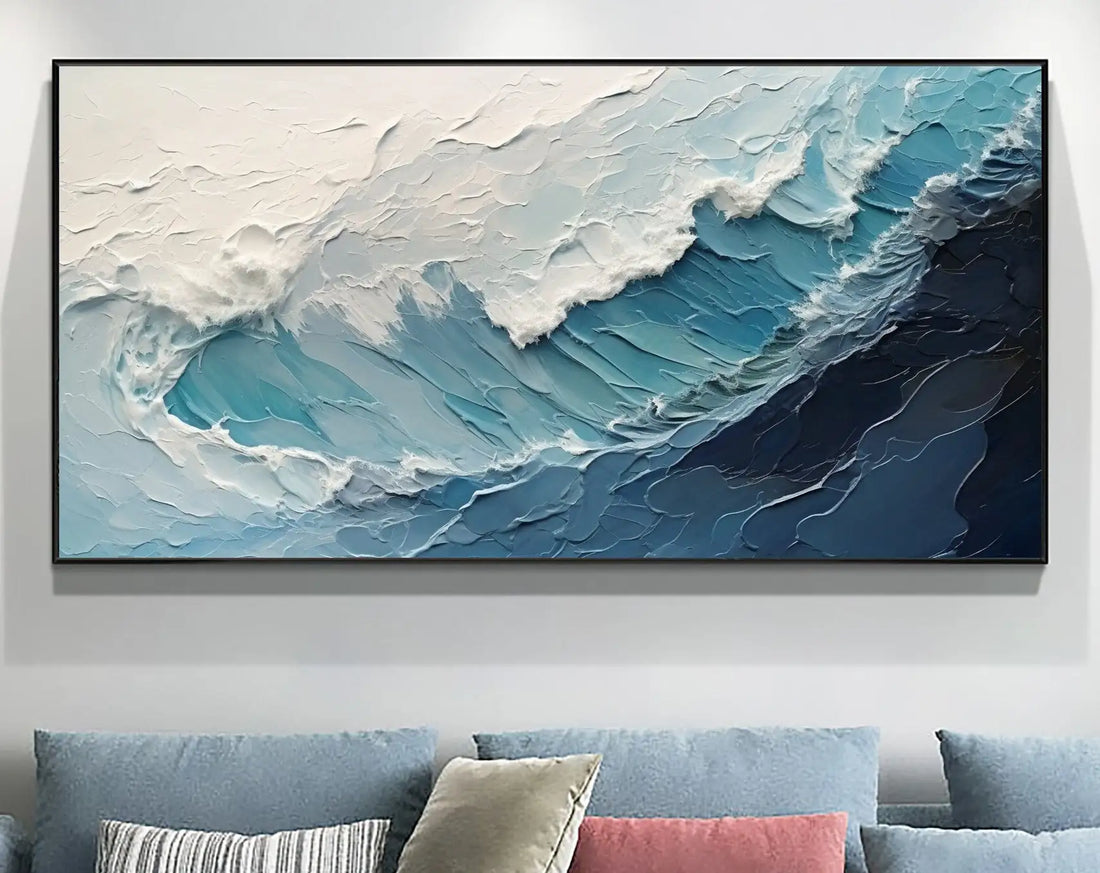 Abstract Green Ocean Canvas Print