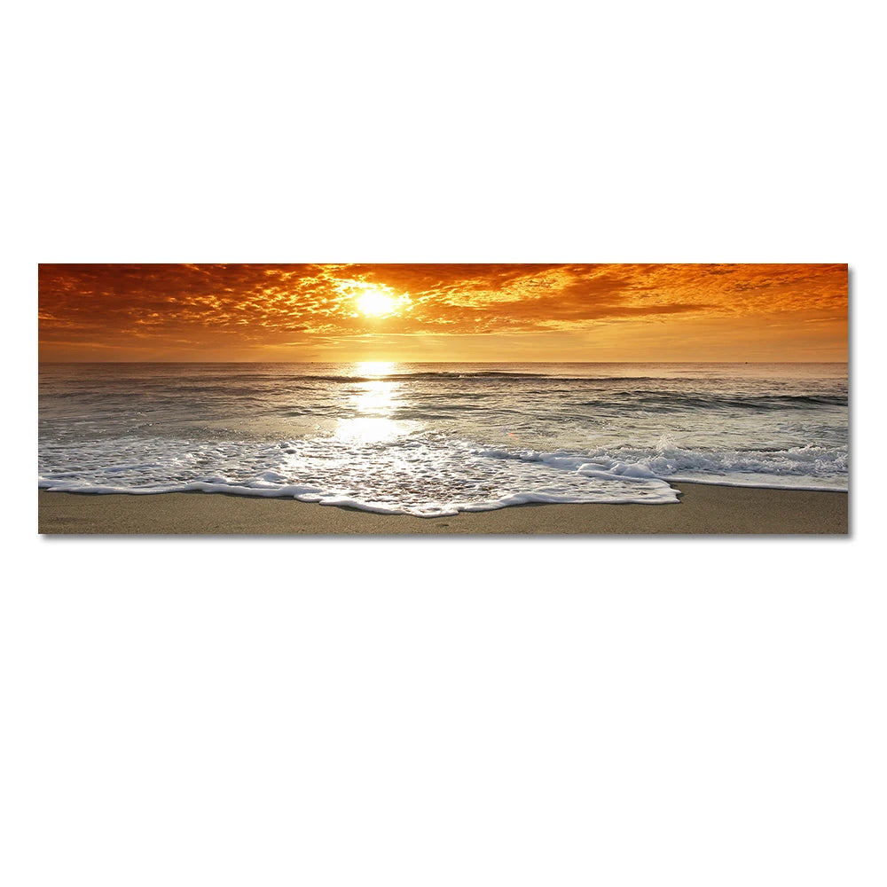 Beach Sunset Landscape Canvas Poster