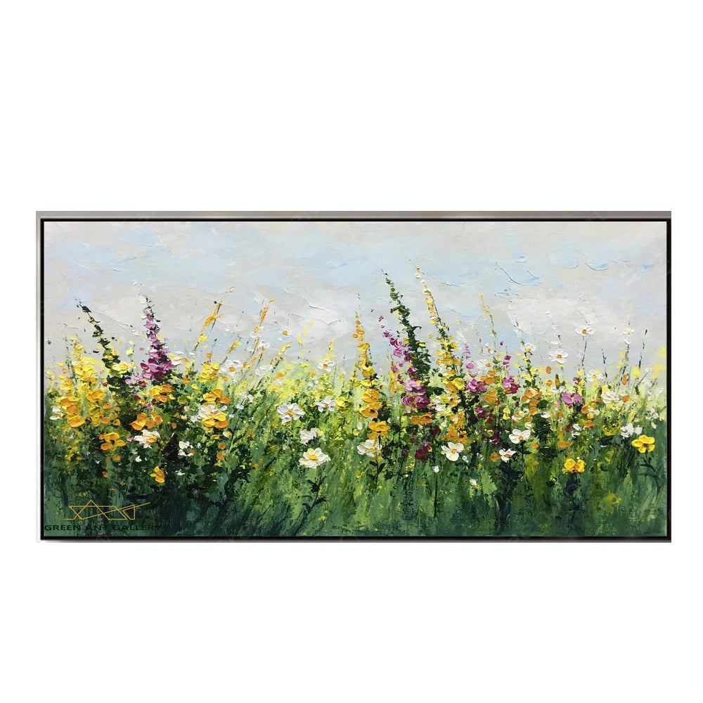 Abstract Flower Landscape Oil Painting