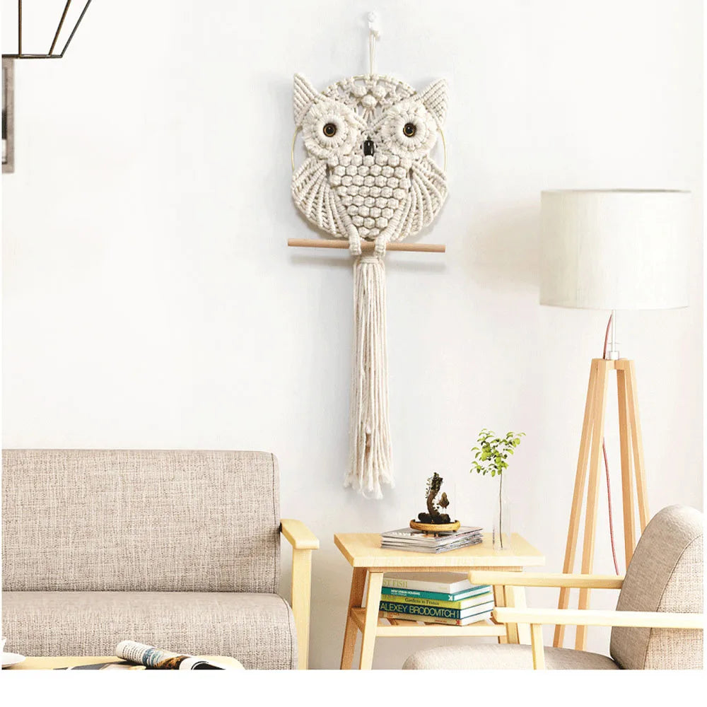 Owl Macrame Wall Hanging