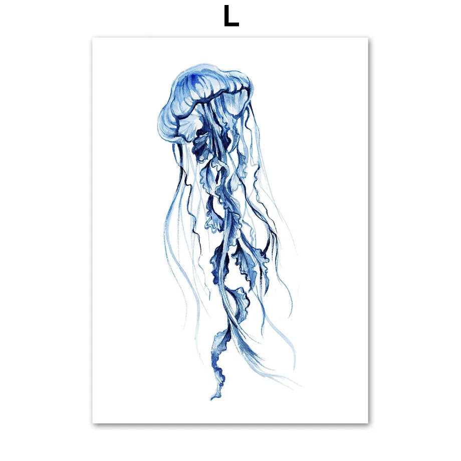 Ocean Animals Kids Canvas Poster