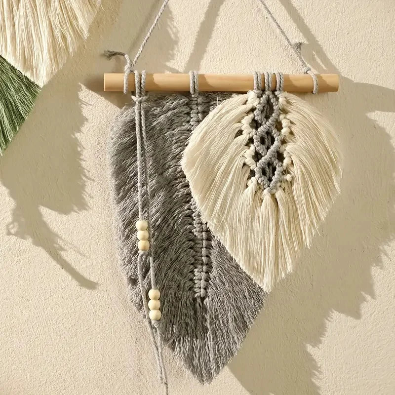 Handmade Macrame Leaf Wall Decor