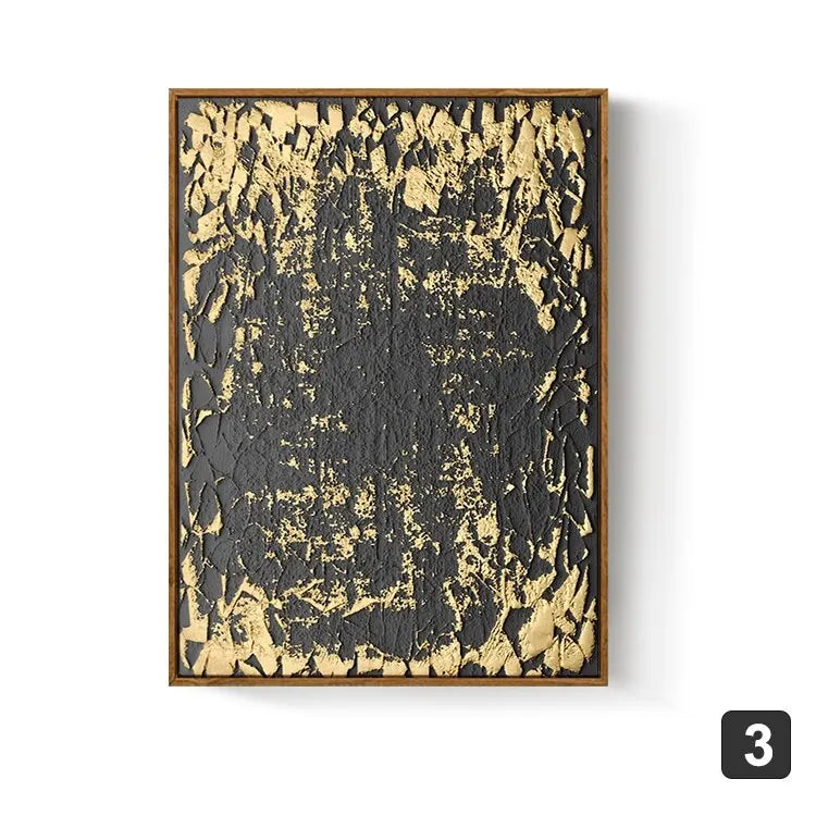 Nordic Gold Abstract Wall Art