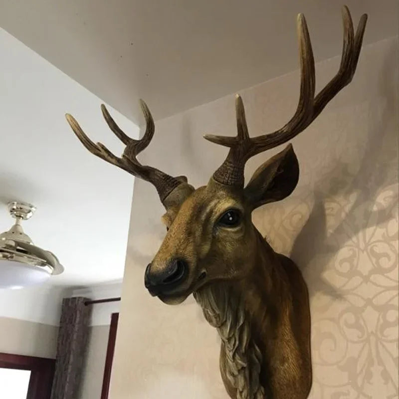 Handmade Resin Deer Head Wall Decoration