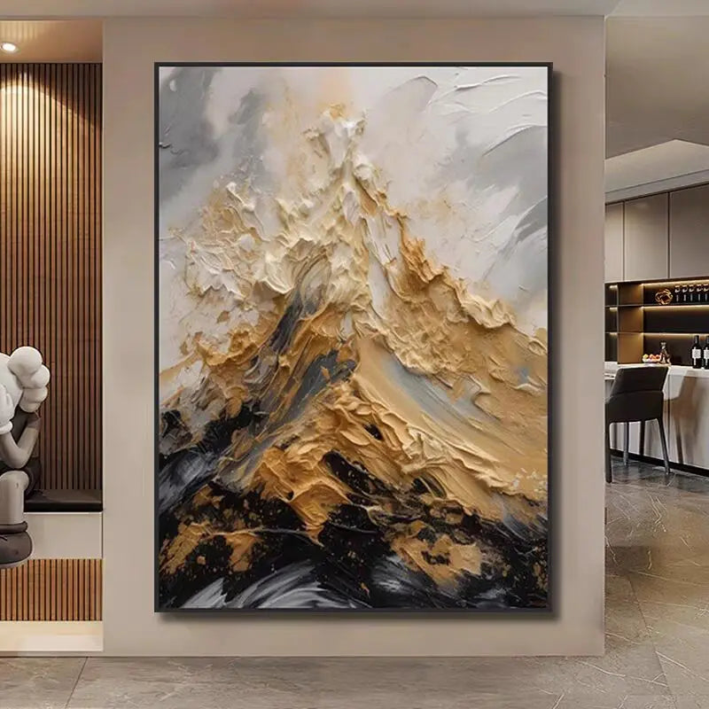 Large Hand-Painted Abstract Oil Painting