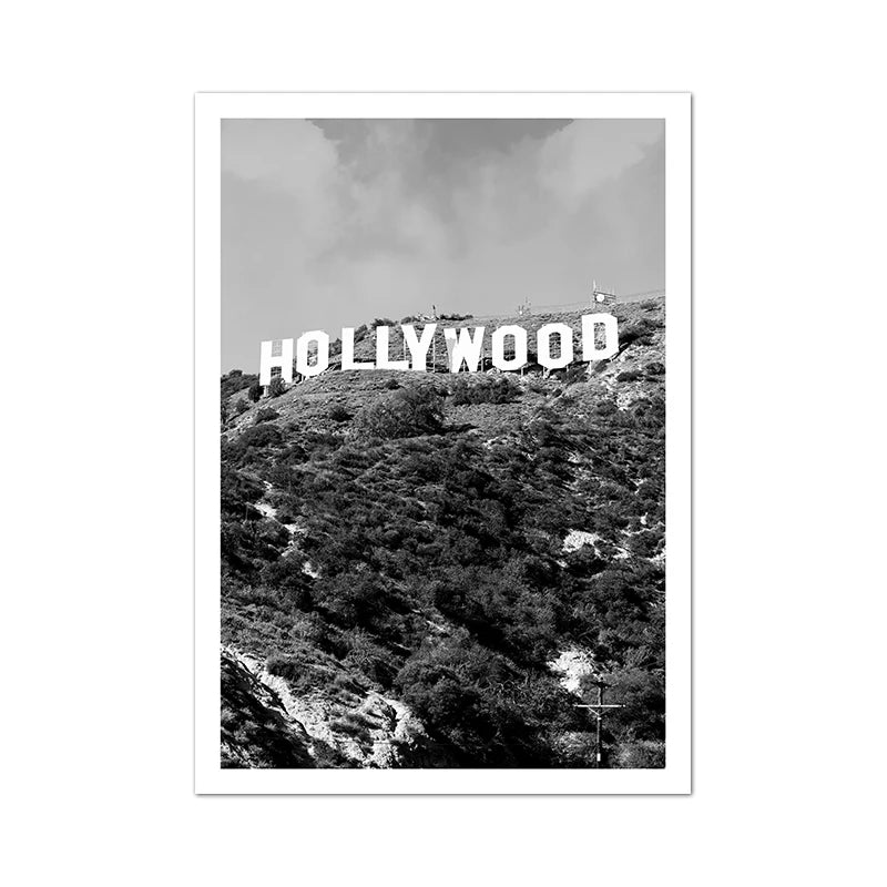 Black & White Movie Star Canvas Poster