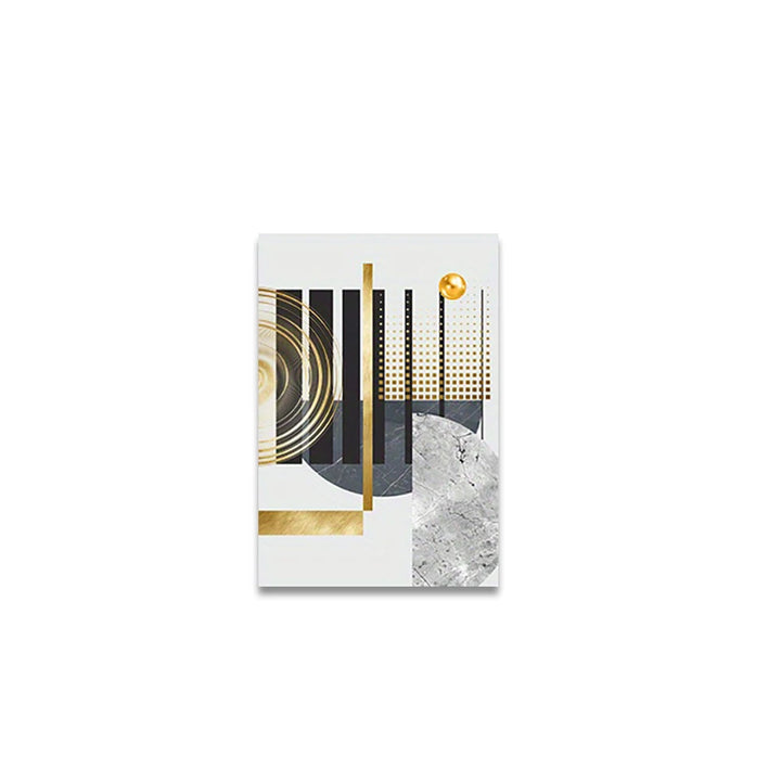 3PCS Gold Geometric Abstract Canvas Set