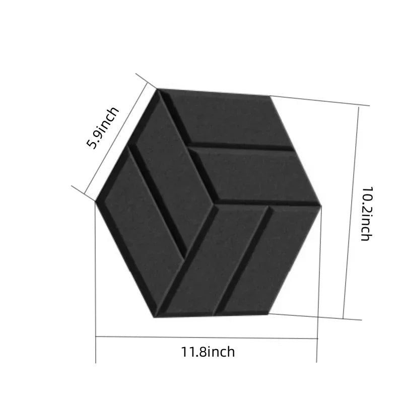 12-Pack White Hexagon Acoustic Panels