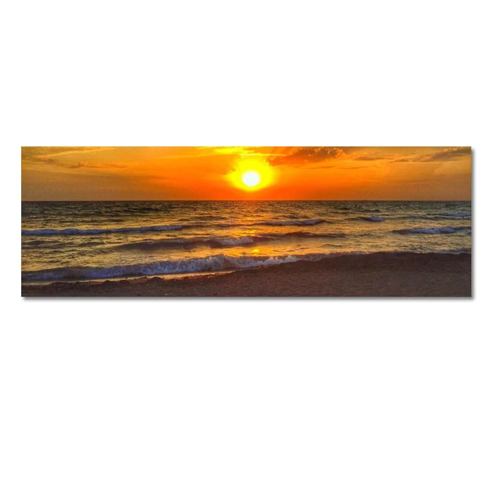 Beach Sunset Landscape Canvas Poster