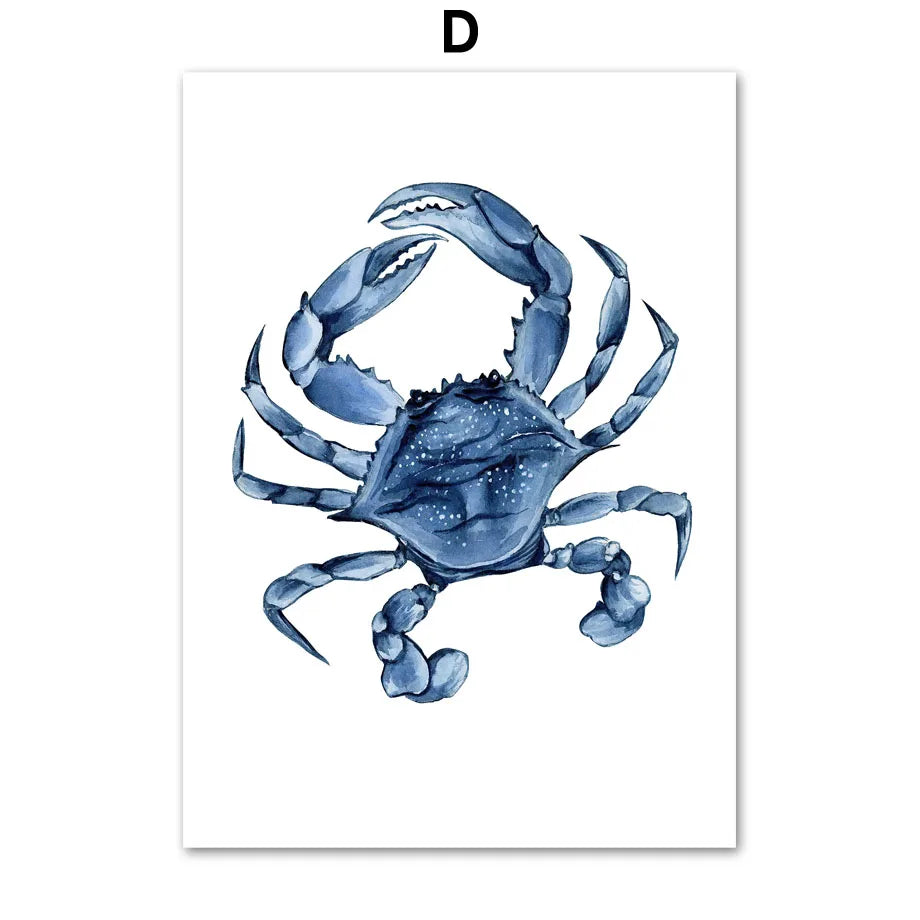 Ocean Animals Kids Canvas Poster