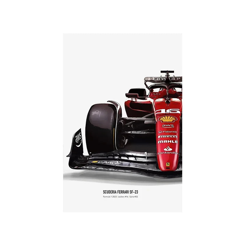 Formula 1 Race Car Canvas Poster