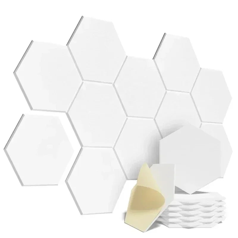 12-Piece Hexagon Soundproof Foam Panels