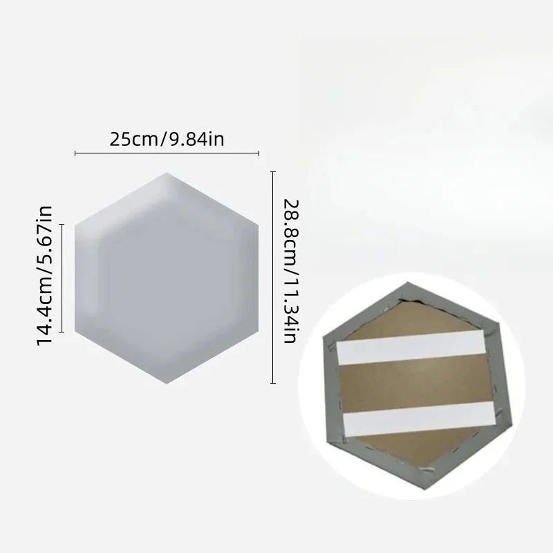 Hexagonal 3D Leather Wall Panel – Self-Adhesive