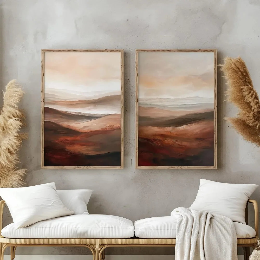 2PCS Wabi Sabi Mountain Canvas Set