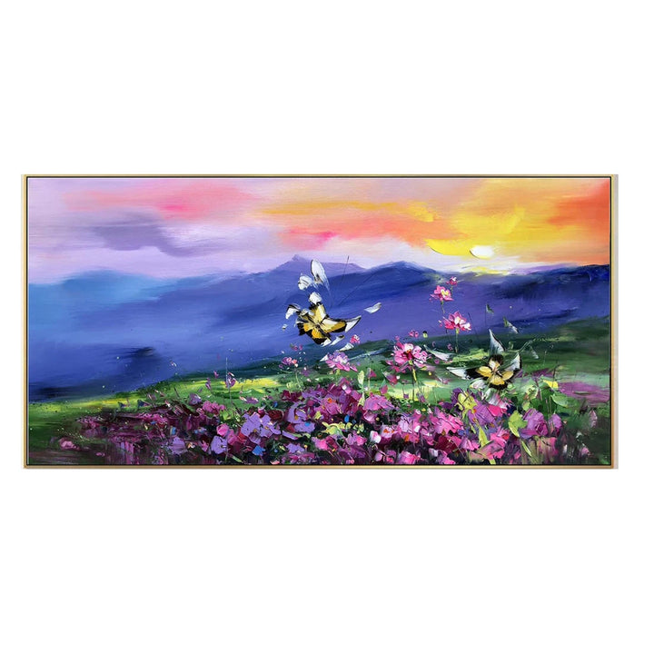 Abstract Flower Landscape Oil Painting