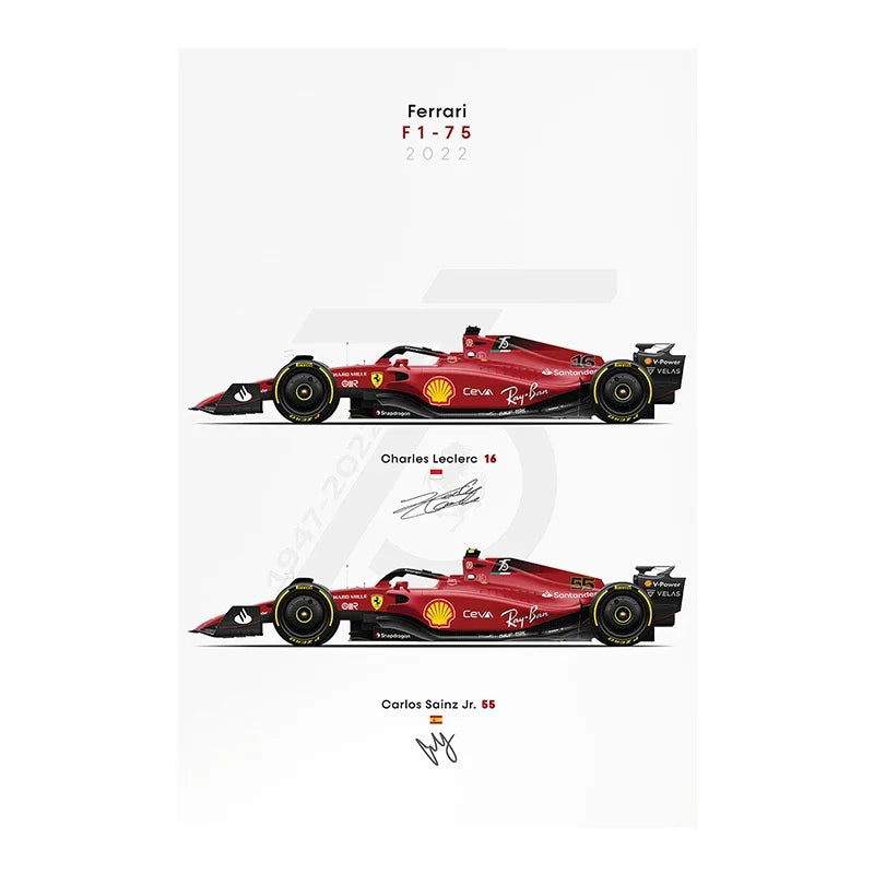 Formula 1 Race Car Canvas Poster